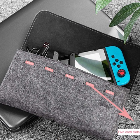 Bevigac Large Felt Protective Traveling Carrying Case Storage Pouch Bag for for Nintendo Nitendo Nintend Switch Controller ► Photo 1/6