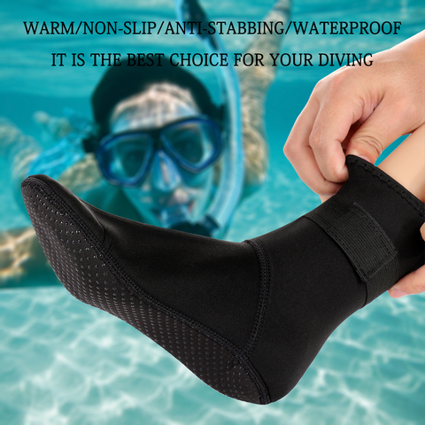 3mm Neoprene Diving Socks Swim Water Boots Non-slip Beach Boots Wetsuit Shoes Warming Snorkeling Diving Surfing Socks For Adults ► Photo 1/6