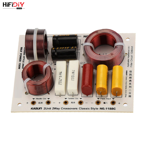 HIFIDIY LIVE 1188C 2 Way 2 speaker( Treble tweeter + bass) Unit HiFi home Speakers audio  Frequency Divider Crossover Filters ► Photo 1/6