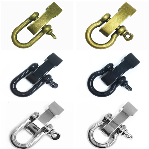 1 set Survival Outdoors Adjustable D-shaped Clasps Screw U-shaped Buckle Carabiner Components for Jewelry DIY Making Findings ► Photo 1/6