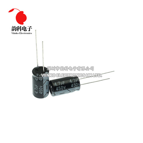 5pcs 450V Aluminum Electrolytic Capacitor 1UF 2.2UF 3.3UF 4.7UF 10UF 22UF 33UF 47UF 68UF 82UF 100UF 150UF 180UF 220UF 560UF ► Photo 1/5