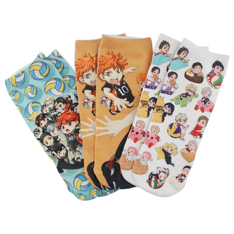 DZ985 Cute Haikyuu!! Anime Happy Socks Casual Creative Soft Comfortable Funny Novelty Men Women Cotton ► Photo 1/6