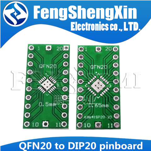 5pcs  pinboard QFN20 to DIP20 Adapter PIN Pitch 0.5 0.65mm PCB Transfer Board LFCSP20 TO DIP Converter Board Pitch Adapter ► Photo 1/1