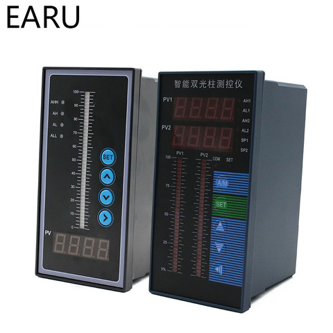 AC85~260V Water Liquid Level Pressure Temperature Contorller Dual Column Channel Display Universal Input 4-20MA Transmitter Pump ► Photo 1/6