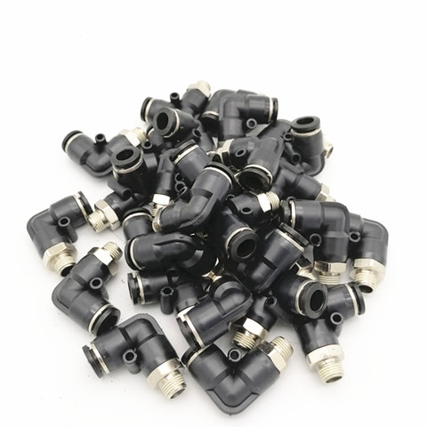 100pcs/pack PL Pneumatic fittings 2-way High-quality for 1/4