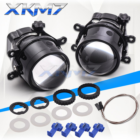 Fog Lights Tuning For Ford Focus/Renault Duster/Subaru Forester/Mitsubishi Pajero 3.0'' Blue Lens D2H H11 LED Lens Accessories ► Photo 1/6