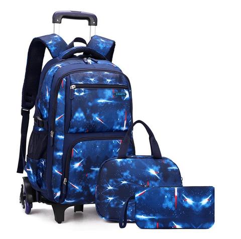 Ziranyu  School bag with wheels school backpack On wheels School Trolley backpacks bags for boys wheeled School Rolling backpack ► Photo 1/6