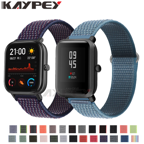 Buy Online mm Nylon Loop Woven Strap For Xiaomi Huami Amazfit Gts 2 Smart Watch Wearable Wrist Bracelet For Amazfit Bip Lite 1s U Band Alitools