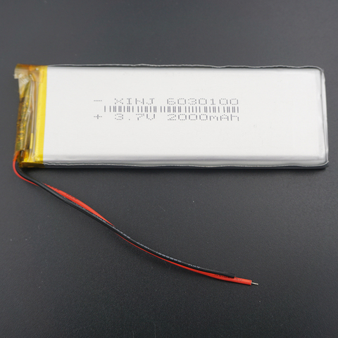 XINJ 3.7V 2000 mAh Li Po Polymer Battery 6030100 For PSP GPS Portable TV Video player Plate PDA MID Portable DVD Tablet PC DIY ► Photo 1/4