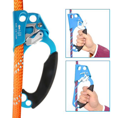 1 Pcs 4KN Hand Ascender Rock Climbing Tree Arborist Rappelling Gear Equipment Rope Clamp for Mountaineering Caving 8-12mm Rope ► Photo 1/6