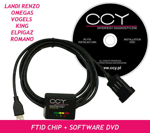 For LANDI- RENZO OMEGAS VOGELS LPG GPL CNG Diagnose Interface USB WITH SOFTWARE CCY ► Photo 1/4