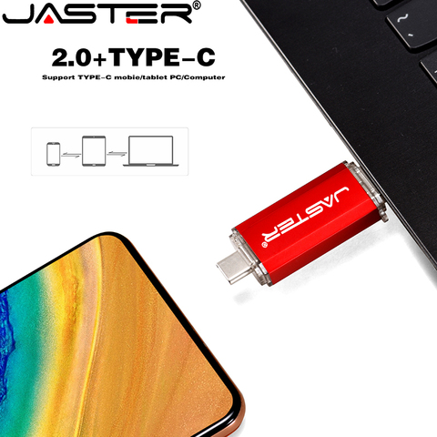 JASTER Super Mini TypeC 2. 0 USB flash drive Pen Drive high quality 4GB 8GB 16GB 32GB 64GB 128GB Pendrive for Type-C device ► Photo 1/6