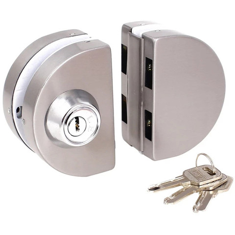 Entry Gate 10-12mm Glass Swing Push Sliding Door Lock With 3 Keys Shop ► Photo 1/6