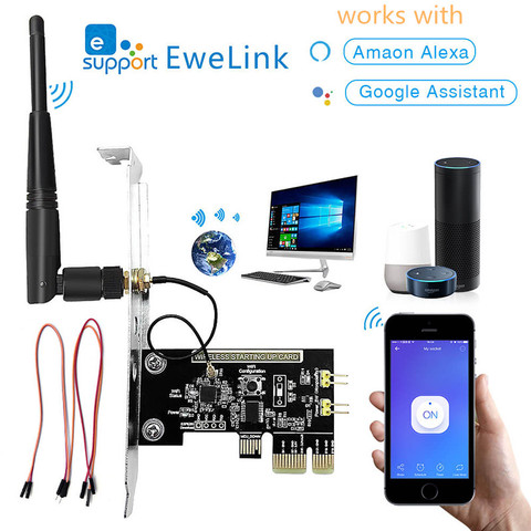 Ewelink Wireless WiFi Smart Switch Computer Remote Power Supply Controller Board For Turn On/Off Computer for Amazon echo Ifttt ► Photo 1/6