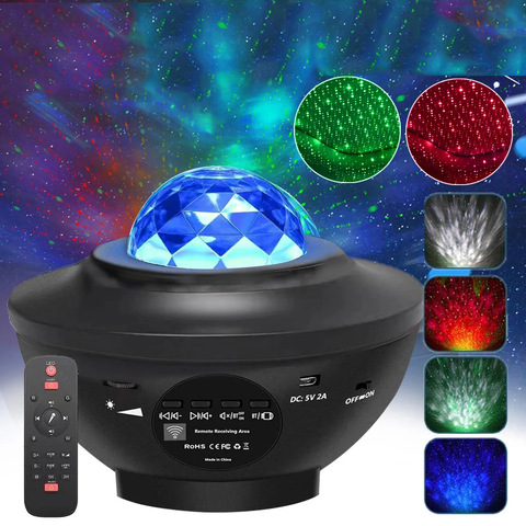 USB Music Speaker Starry Sky Night Light Projector Christmas Starlight Projector Galaxy Nova Night Lamp for The Bedroom ► Photo 1/6