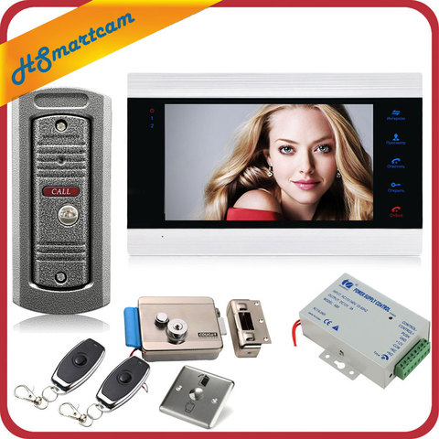 7 inch Video Doorbell Monitor Intercom With 1200TVL Outdoor Doorbell Camera Door Phone Intercom System Remote control Door Lock ► Photo 1/6