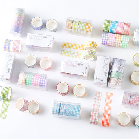 Mohamm 1Pcs Fresh Plaid Series Decoration Washi Masking Tape Creative Scrapbooking Stationary School Supplies ► Photo 1/6