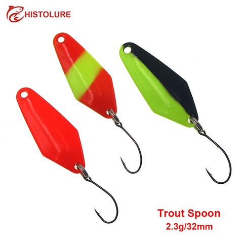 HISTOLURE Trout Fishing Spoon With Single Hook 2.3g Casting Metal Spoon fishing spinner bait two-side color ► Photo 1/6