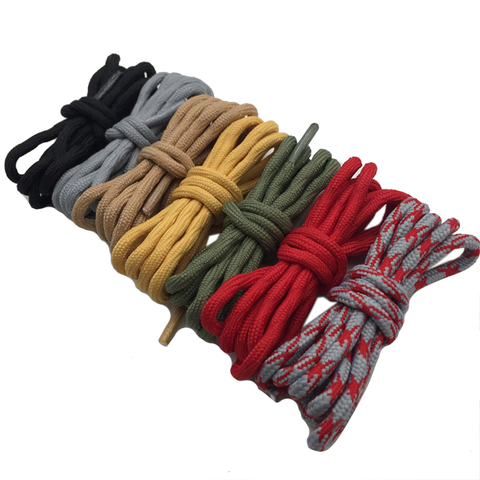 Coolstring Cool 4.5mm Wear Resistant Mountaineering Shoelaces Olivary Wave Round Sneakers Travel Shoes Laces For Martin Boots ► Photo 1/6