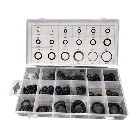 225 Pcs Rubber O Ring O-Ring Washer Seals Watertightness Assortment Different Size with PlacticBox Kit Set ► Photo 1/5