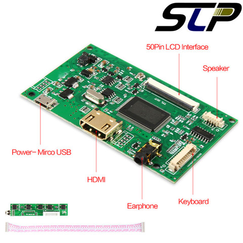 New AT070TN92 Driver Board LCD Screen Controller HDMI For Innolux AT070TN90 AT090TN10 AT070TN93 AT080TN52 Micro USB 50 Pins ► Photo 1/5