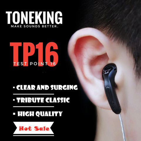 TONEKING TP16 32ohms 3.5mm In Ear Earphong Flat Head Plug Earbud Earphone DYI HIFI Bass earphone ► Photo 1/6