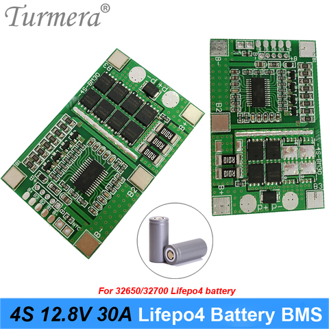 4S 12.8V 14.4V 30A 20A 32650 32700 LiFePO4 BMS Lithium Iron Phosphate Battery Protection Board 12V interrupted Power Supply Use ► Photo 1/6