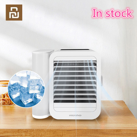 YOUPIN Microhoo 3 In 1 Mini Air Conditioner Water Cooling Fan Personal Portable USB Air Cooler Touch Screen Timing Humidifier ► Photo 1/6