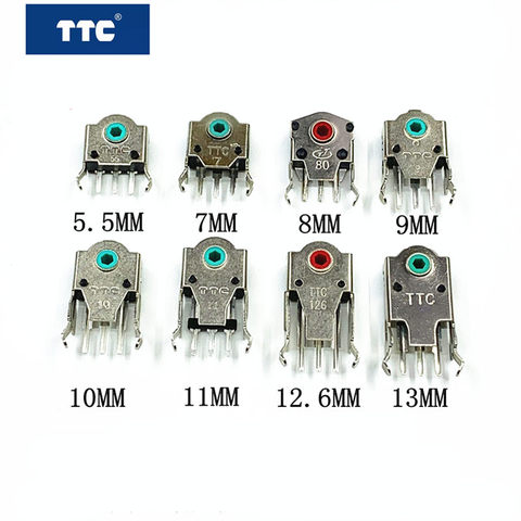 Free Shipping 10Pcs Original Highly Accurate TTC Mouse Encoder 5.5mm/7mm/8mm/9mm/10mm/11mm/12.6mm/13mm Red Green Mouse Decoder ► Photo 1/1