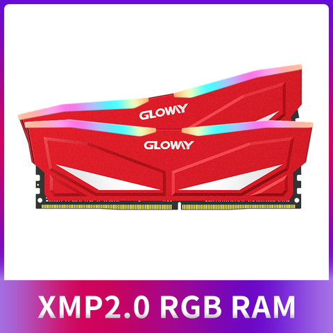 New arrival Gloway RAM RGB  DDR4 8GBX2  16GB 3200MHz RAM DIMM 288-pin Desktop ► Photo 1/6