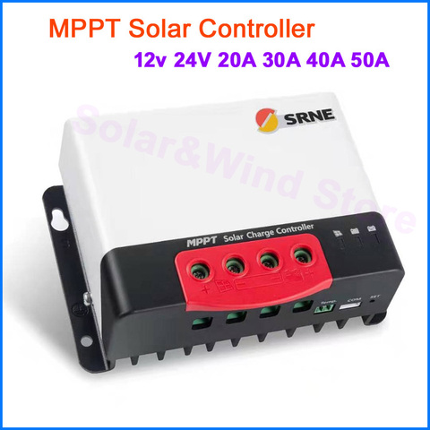 20A 30A 40A 50A SRNE MPPT Solar Charge Controller 12V 24V for Solar Home System MC2420N10 MC2430N10 MC2440N10 MC2450N10 ► Photo 1/6