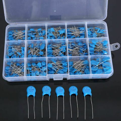 300PCS LOT high voltage ceramic capacitor classification kit 15 value 1KV 2KV 3KV capacitor kit ► Photo 1/6