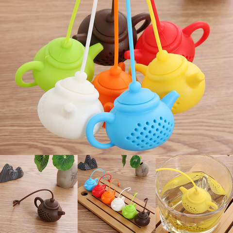 1Pcs Creative Teapot-Shape Tea Infuser Strainer Silicone Tea Bag Leaf Filter Diffuser Teaware Teapot Accessory Kitchen Gadget ► Photo 1/6