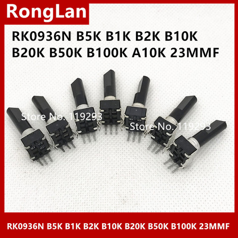 [BELLA]09 type mixer sound potentiometer RK0936N B5K B1K B2K B10K B20K B50K B100K A10K(other) Dshatf L=30MM 23MMF-10PCS ► Photo 1/4