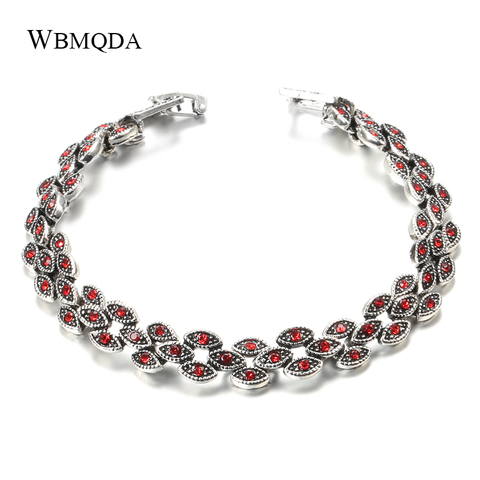 Wbmqda Vintage Evil Eye Bracelet Rhinestone Crystal Charm Ethinc Bride Bracelets For Women Fashion Boho Jewelry 2022 ► Photo 1/6