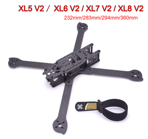 3K Full Carbon Fiber TrueX XL5 V2 232mm/ XL6 V2 283mm / XL7 V2 294mm / XL8 V2 360mm/XL9 V2 390mm Arm 4mm Freestyle Frame for FPV ► Photo 1/6