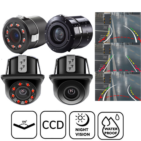 Dynamic trajectory Guide Line HD CCD Car Parking camera Car Rear view Camera Wide Angle Reversing Assistance Night Vision ► Photo 1/6