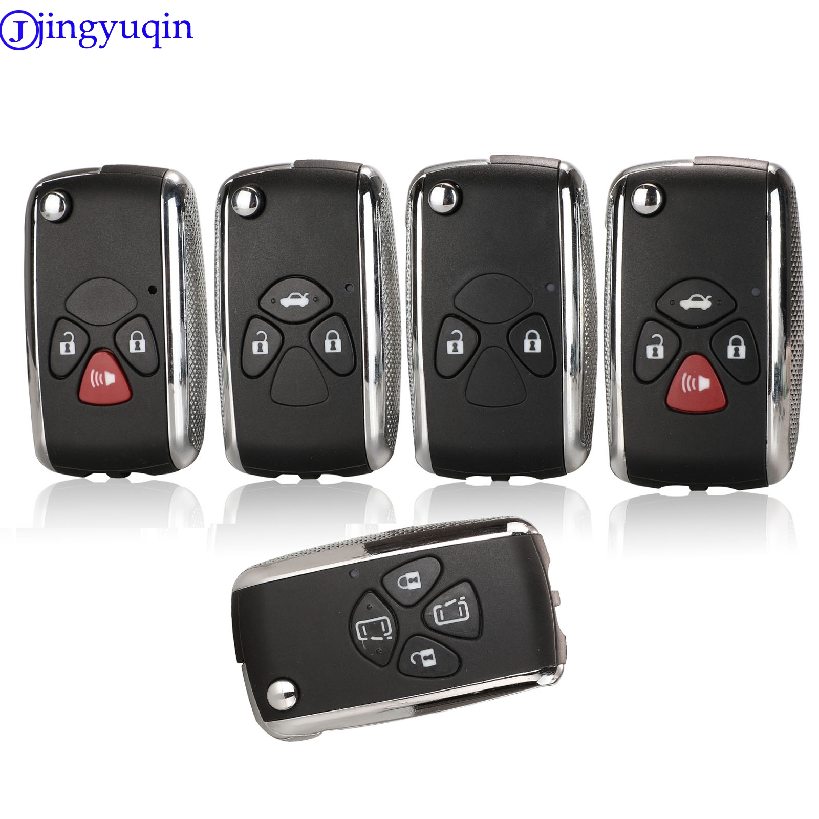 AM_ UK_ 2 BUTTONS FLIP FOLDING REMOTE KEY FOB CASE SHELL FOR TOYOTA CAMRY COROLL