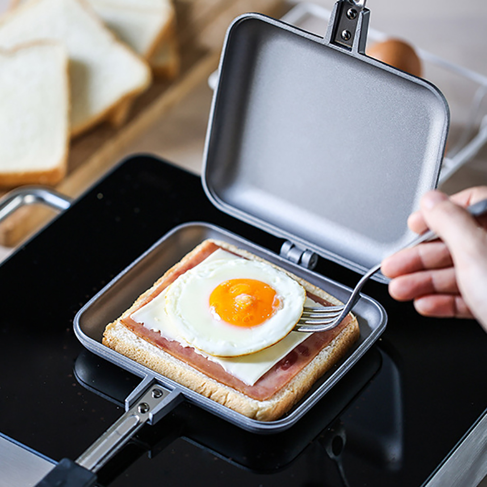 Double-sided Frying Pan Non-Stick Barbecue Cookware Kitchen Pancake Toast Tools 