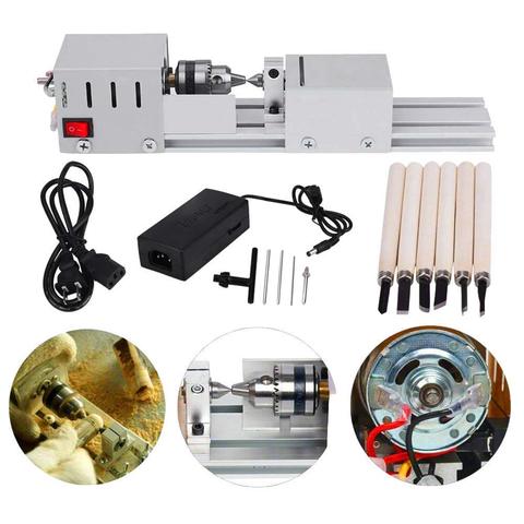 Mini CNC Lathe Beads Machine Woodwork DIY Lathe Standard Set  Grinding Polishing Beads Drill Rotary  For Table Woodworking Wood ► Photo 1/6