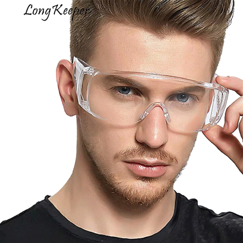 New Women/Men PC-Safety Glasses Eye Protection Anti-Dust&Shock Blocking splash Goggles Transparent Eyepiece Work Big Gafas ► Photo 1/6