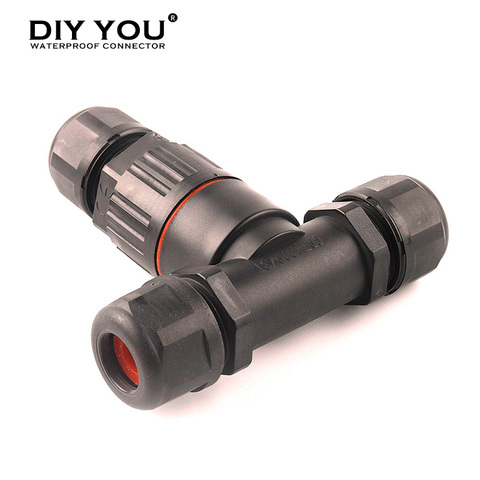 IP68 Waterproof Electrical Connector T Shape 5 Pin Outdoor Cable Wire Tee Connectors quick Screw connection Outdoor Plug Socket ► Photo 1/6