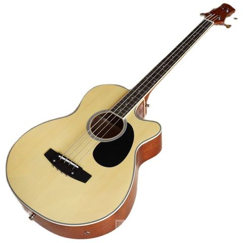 Stock 4 string blue acoustic electric bass guitar 43 inch cutway design  21 frets with EQ acoustic bass guitar high gloss ► Photo 1/6