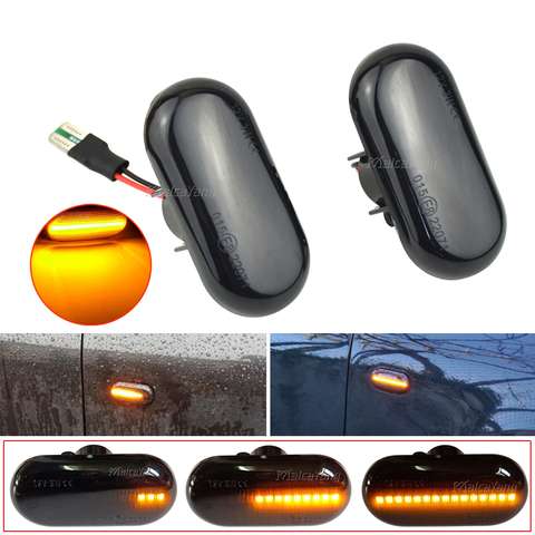 2X LED Dynamic Side Maker Turn Signal Light For Dacia Duster Dokker Lodgy Renault Megane Clio 1 KANGOO ESPACE Smart Fortwo 453 ► Photo 1/6