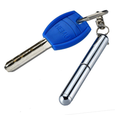 Portable Telescoping Tool Pen Metal Key Ring Creative Stainless Steel  Keychain Ergonomic Ball  School Office SuppliesPoint ► Photo 1/6