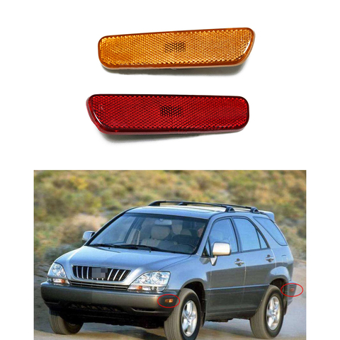 Auto Front Rear Bumper Side Marker Lamp Turn Signal Light For Lexus RX300 1999 2000 2001 2002 2003 81750-48010 81760-48010 ► Photo 1/5