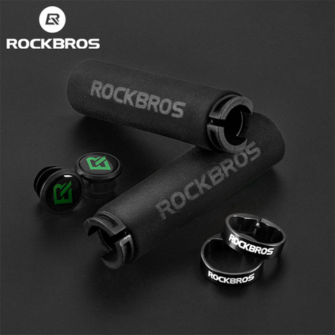 ROCKBROS Cycling Bicycle Gear Grips MTB Bike Silicone Sponge Handlebar Soft Ultralight Grips Anti-skid Shock-absorbing Bike Part ► Photo 1/6