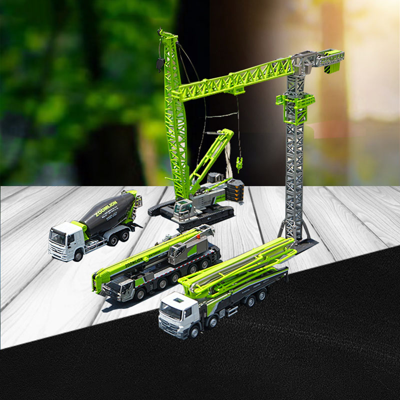 Hmwxbs Model of Alloy Engineering Car Combined Crawler Truck Wood Transporter Metal Pull Back Toy Car Children Boxed Toy Gift