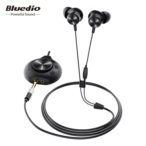 Bluedio Li Pro wired earphone 7.1 virtual sound card HIFI stereo headset built-in microphone magnetic headset for phone PC ► Photo 1/6