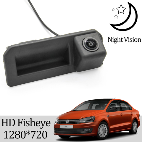 Owtosin HD 1280*720 Rear View Camera For Volkswagen vw Polo Sedan/Vento After Facelift From 2017 2022 Car Trunk Handle ► Photo 1/6
